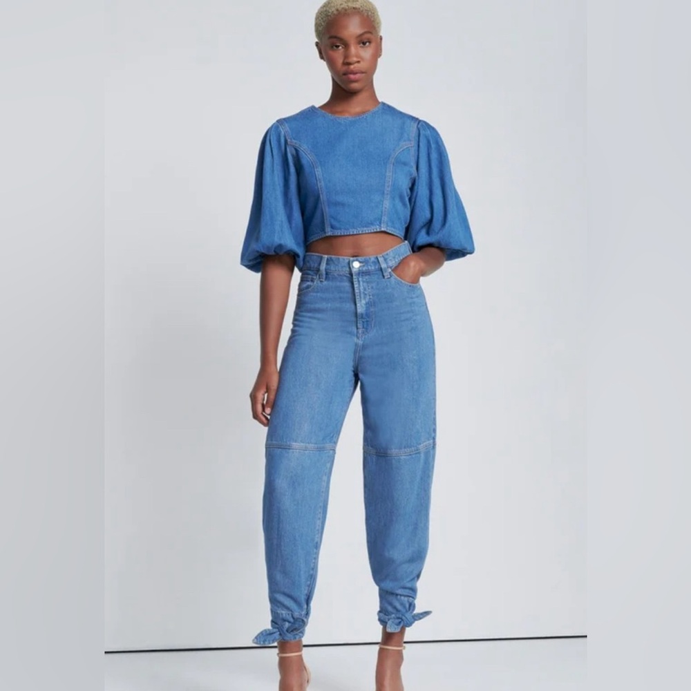 Tapered ankle tie Jean